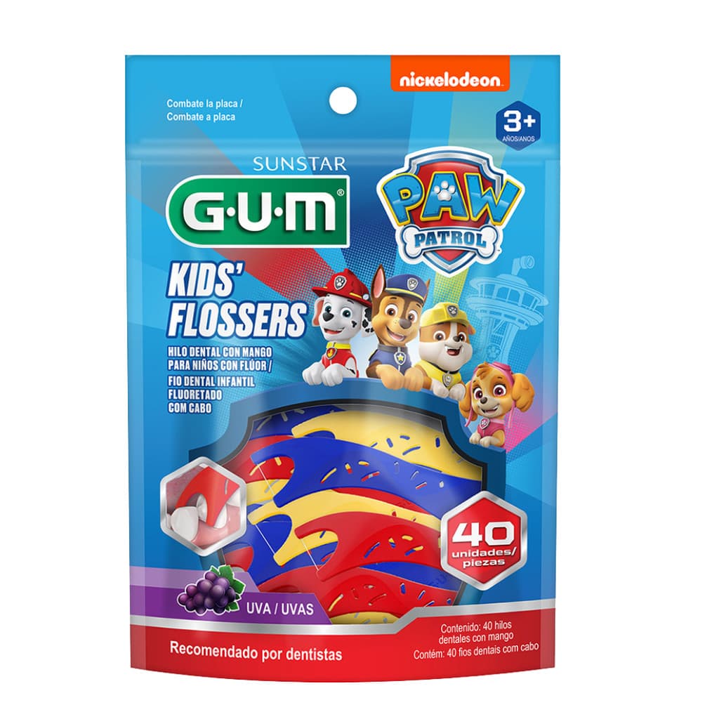 Fio dental infantil Gum Flosser Patrulha Canina c/40un
