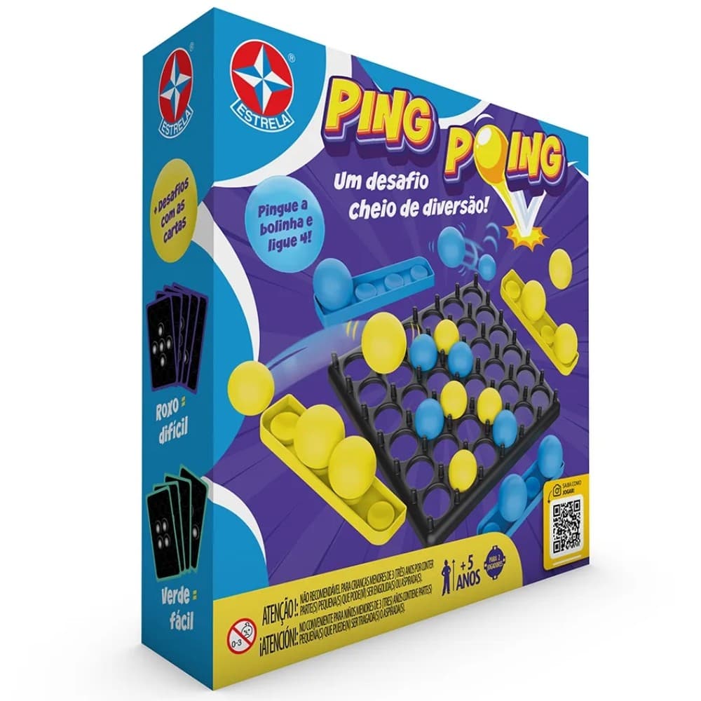 JOGO DE TABULEIRO PING POING ESTRELA BRINQUEDO MESA CARTA CRIANÇA PONG BOLINHA ADULTO BOLA LIGUE 4