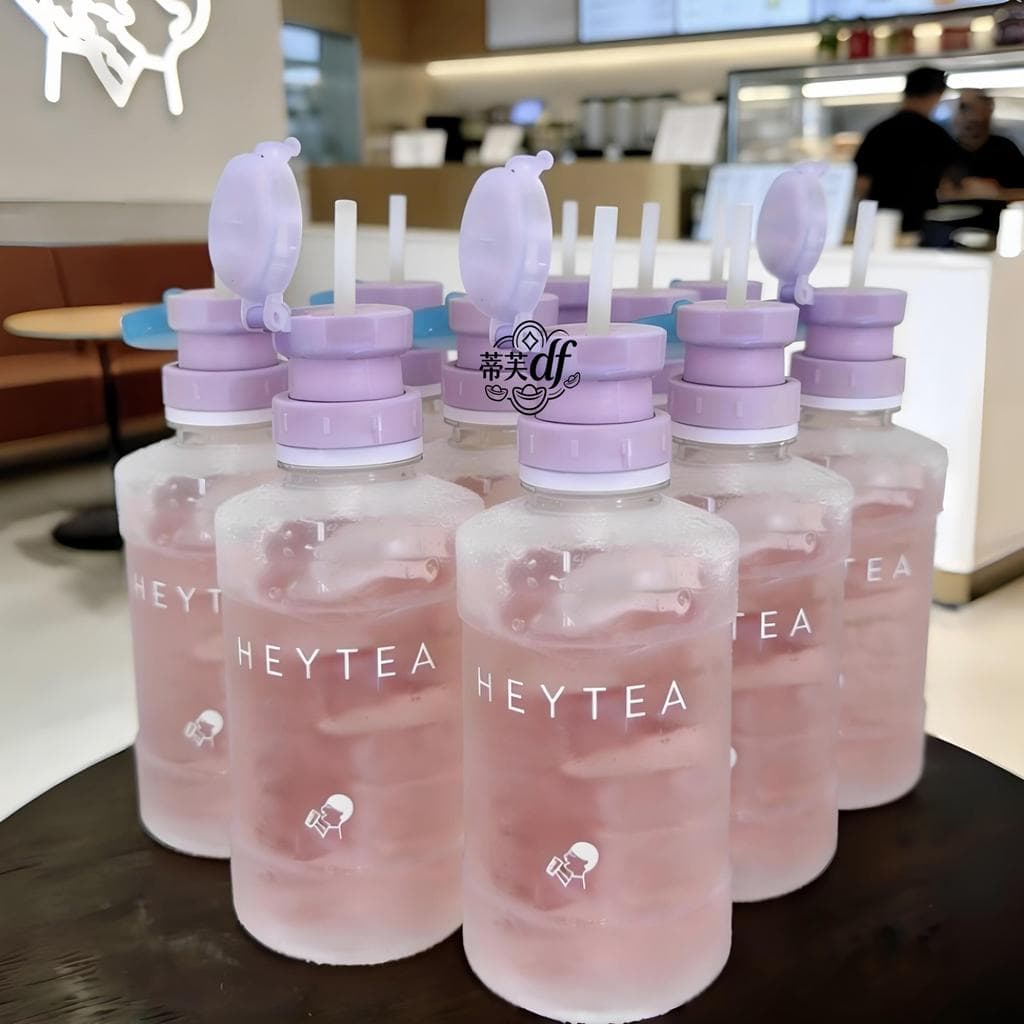 [Novo estilo roxo] tampa de palha de água Mineral cabeça de conversão Universal grande diâmetro passeio portátil água po