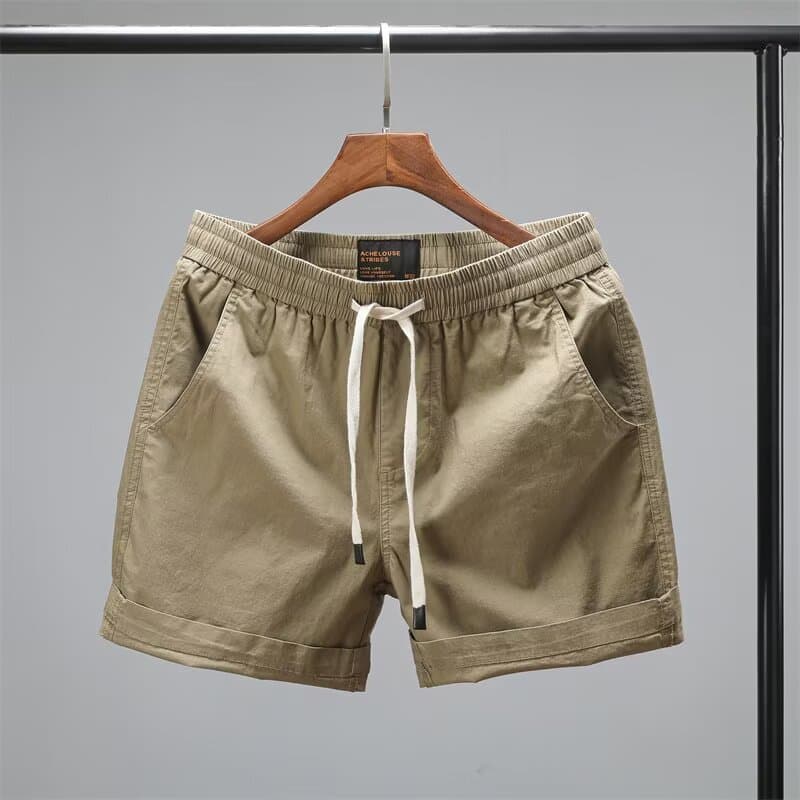 Verão estilo fino cor sólida quarto calças homens correndo esportes cintura elástica magro-ajuste macacão Casual Shorts