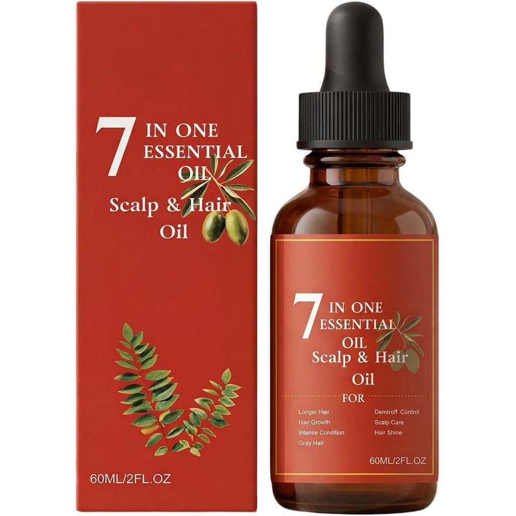 Óleo para Crescimento Capilar Halora, Sérum HairGrow7One, Nutrição Profunda do Couro Cabeludo para Cabelos Mais Grossos