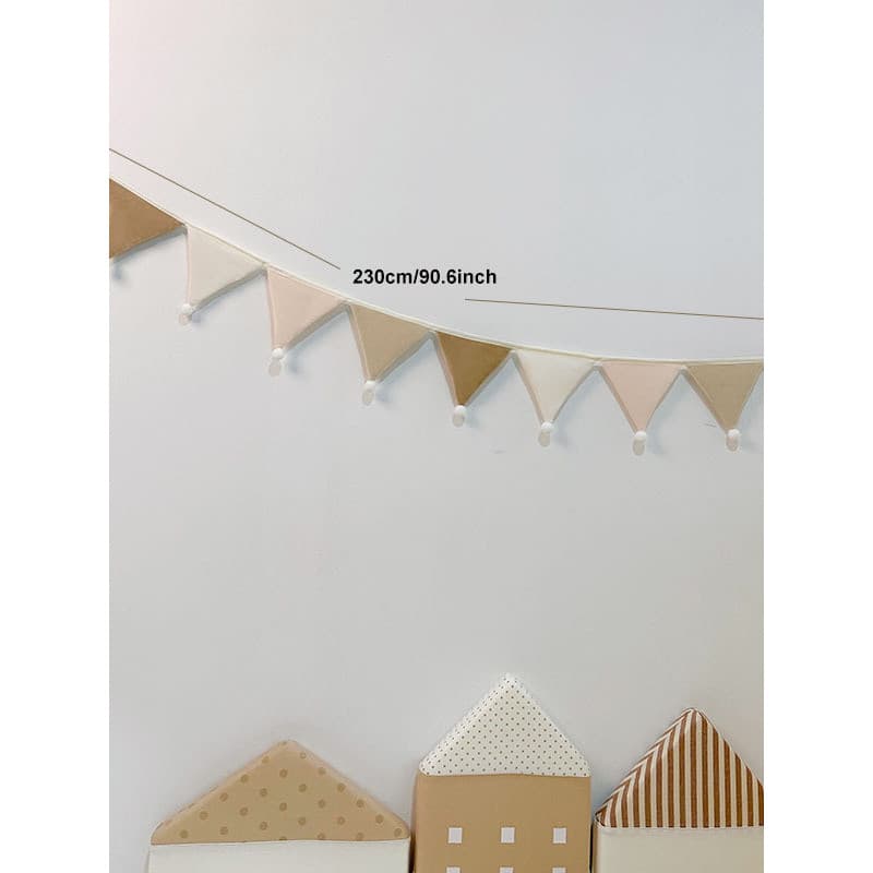 Macaron flanela pequena Bunting tecido flâmula ornamentos decoração do quarto das crianças tenda acessórios decoração