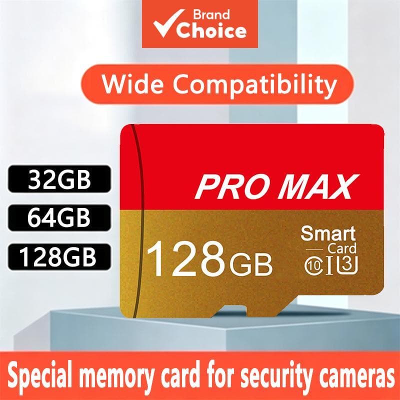 Cartão Micro SD de alta velocidade Classe 10 32 GB/64 GB/128 GB, à prova d’água e durável, adequado para câmeras de