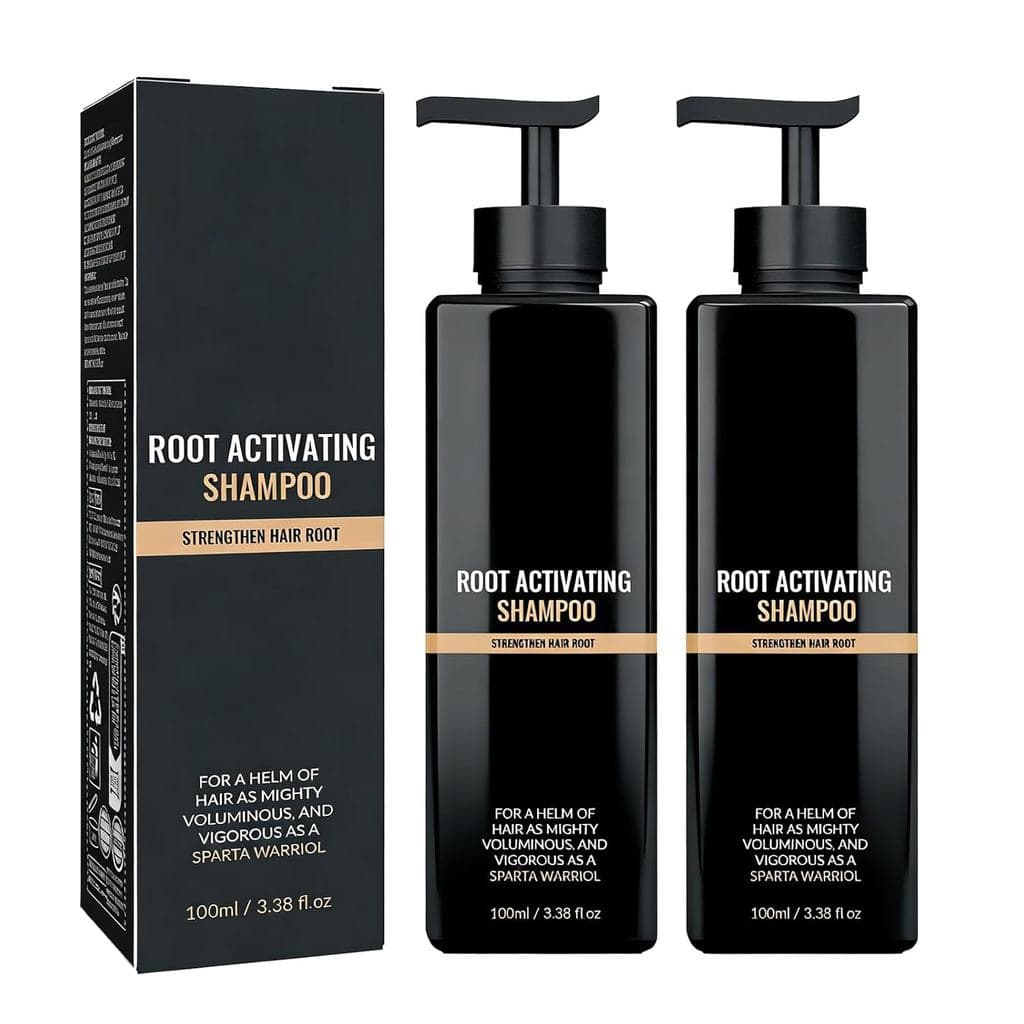 2PCS Shampoo Ativador de Raízes, Tratamento Anti-Queda de Cabelo, Reduz a Queda, Com Fórmula Natural de Regeneração, Esp