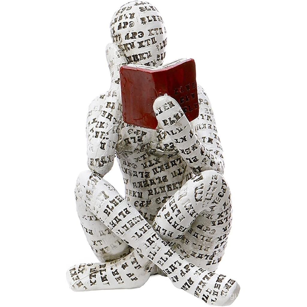 GRAPMKTG Decoração para Casa, Estátua de Mulher Pensadora em Polpa, Escultura Estética, Decoração Moderna Abstrata para