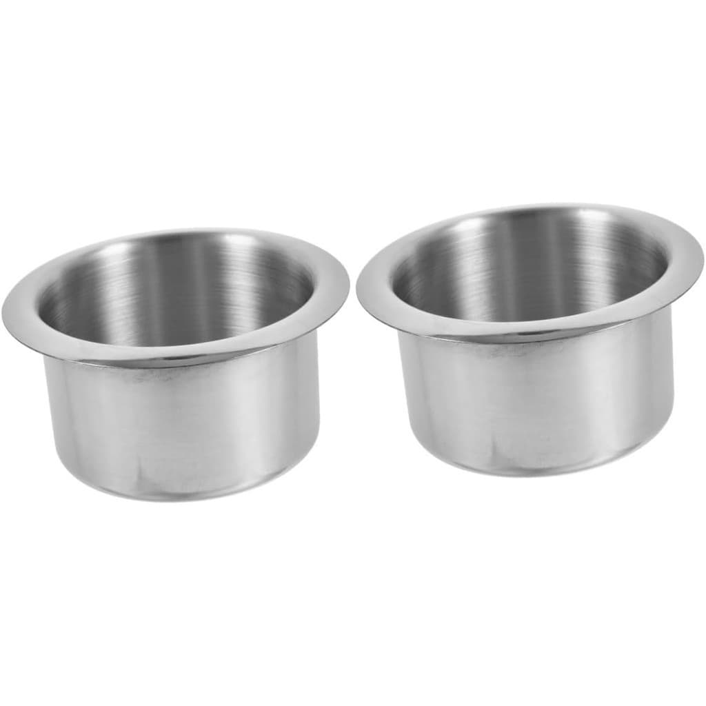 Inserção De Suporte De Copo De Aço Inoxidável , 2 Peças Para Sofás Rvs , Barcos , Console Central De Carro