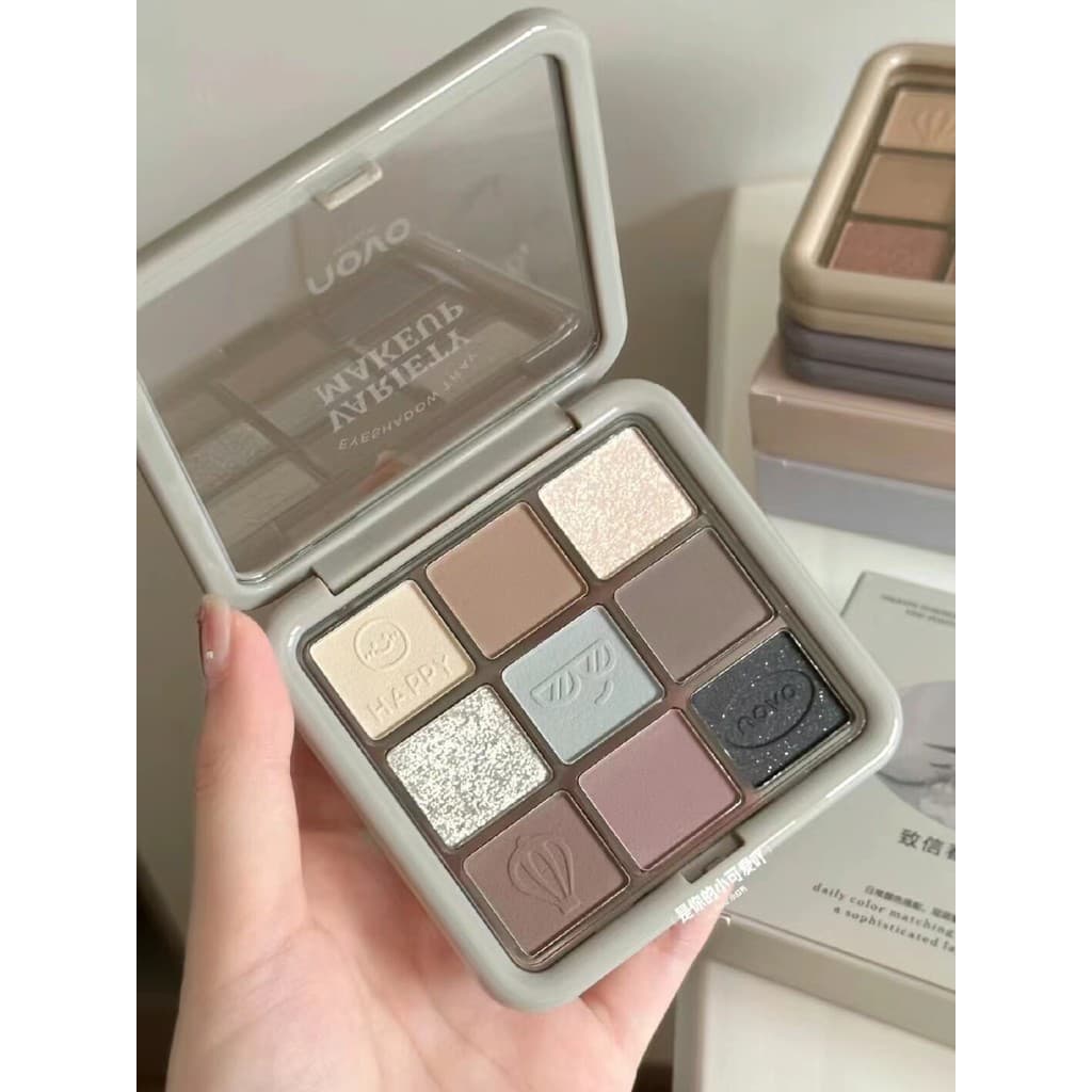 Placa de cimento em pó de cinzas de baixa manutenção!Novo paleta de sombras de nove cores cor terra preto genuíno fumado