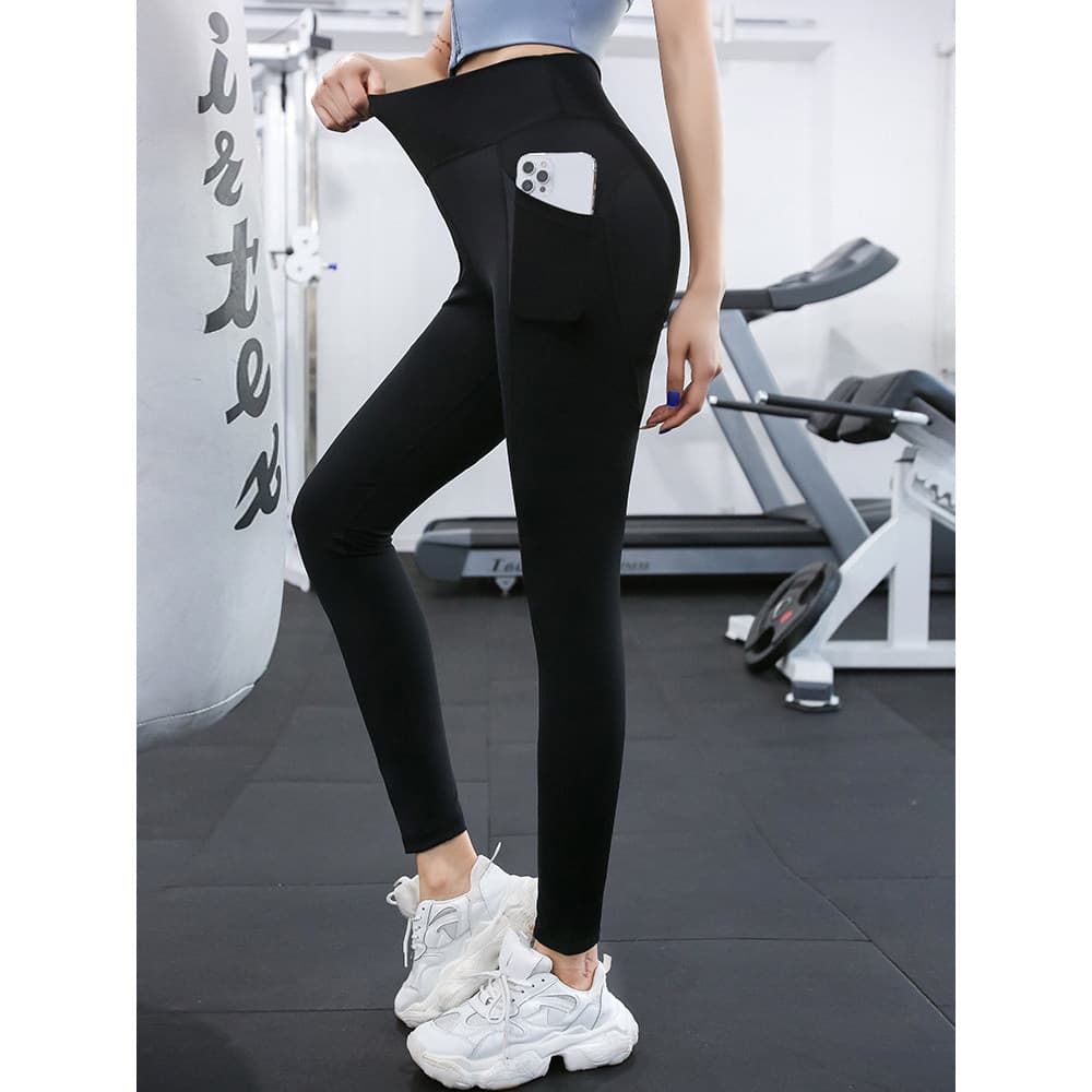 Calças de Fitness femininas magras tamanho grande cintura alta levantamento de quadril abdômen-estreito calças de Yoga t