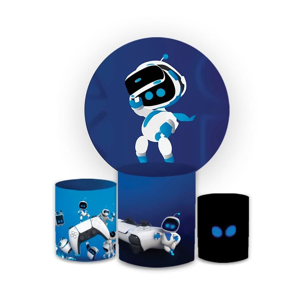 Kit Painel + Capas de Cilindros vest facil Tema Gamer robo  aniversario festas | Entrega turbo