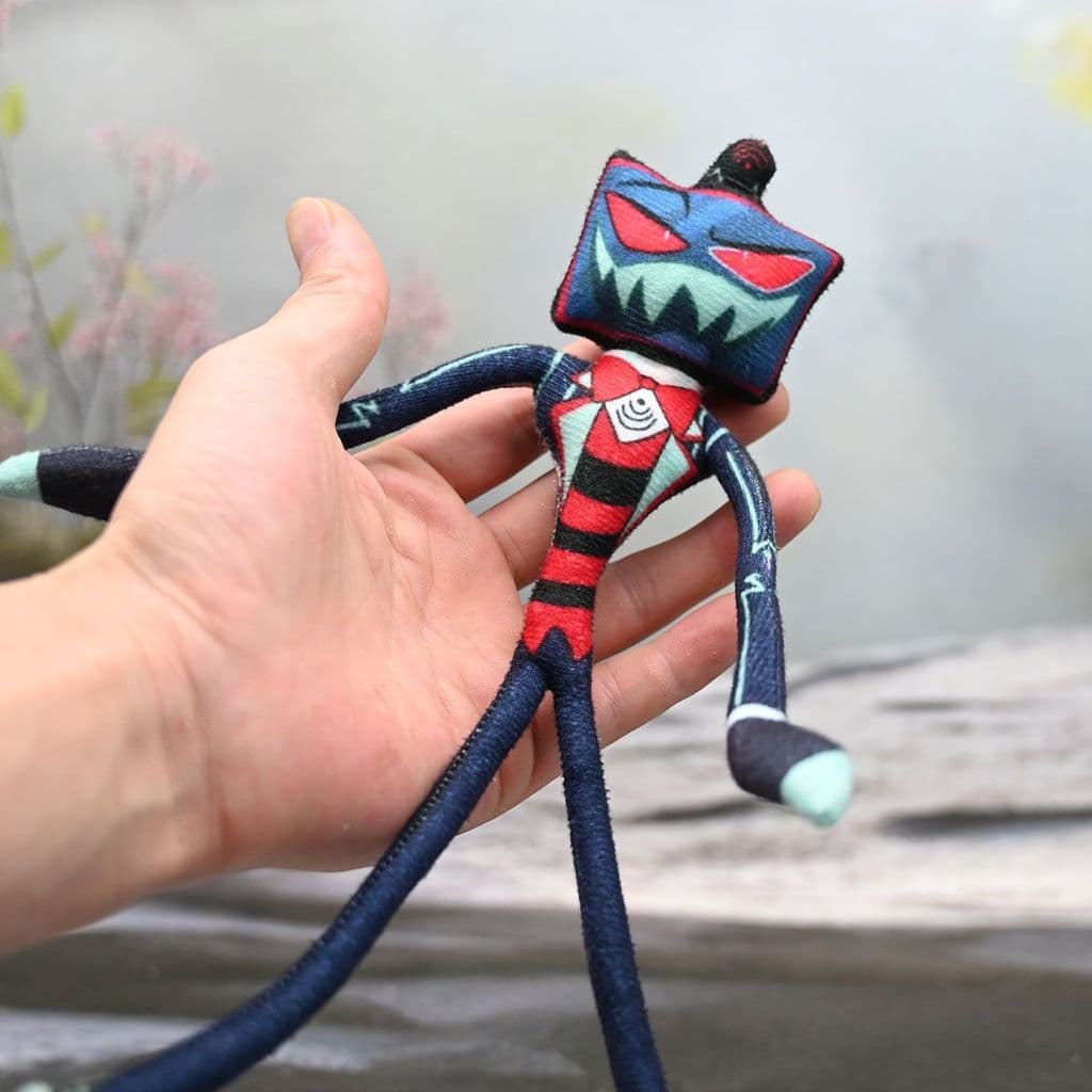 Alastor Hazbin Hotel Boneca De Pelúcia Abstrata Com Moldura De Arame Dobrável Brinquedo Para Membros Articulados
