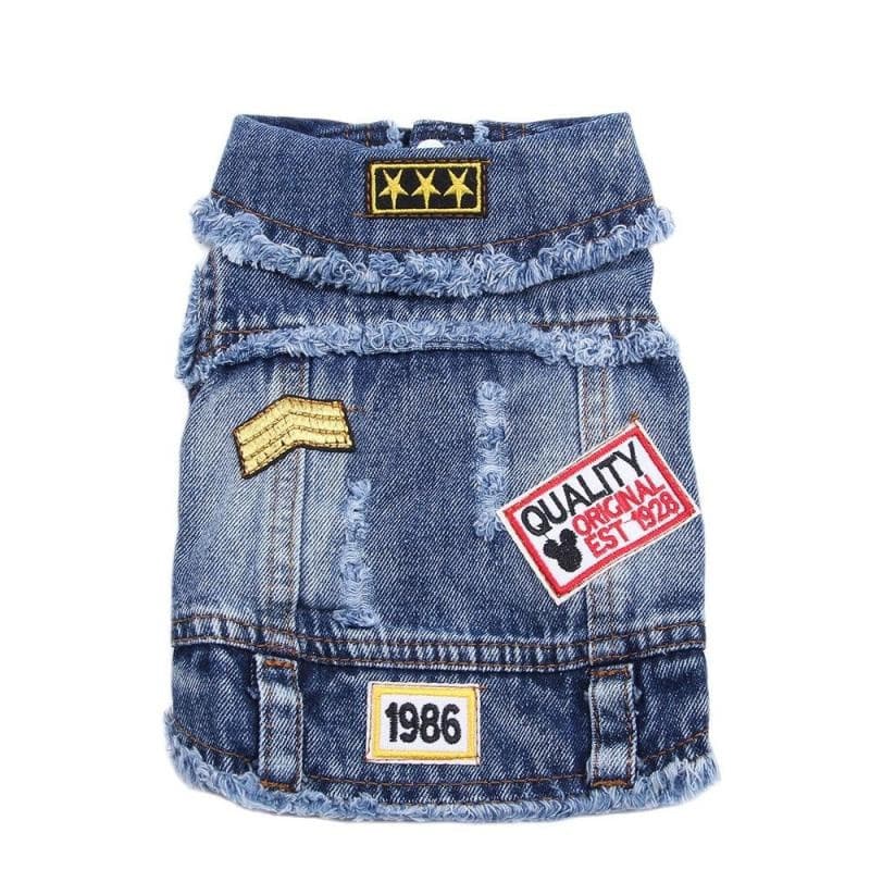Jaqueta Jeans Para Cachorro , Fofa , Casual , Azul , Colete , Roupas 6 Tamanhos , 2 Cores