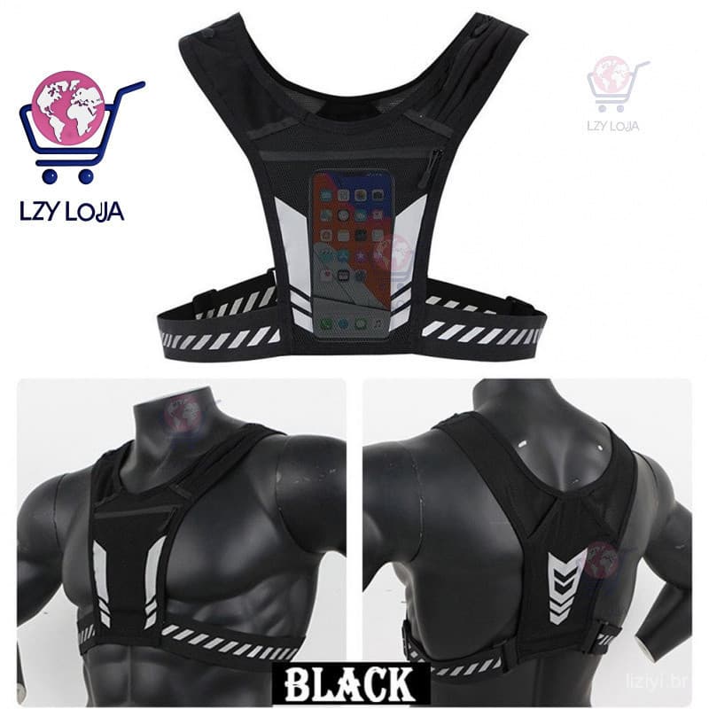 Mochila Refletiva De Corrida Leve Esportiva Colete Bolsa Para Cartões De Celular Trilha-Ultra-Light Water Bag