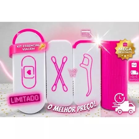 KIT VIAGEM - PORTA BANDAID - PORTA COTONETE - PORTA FIO DENTAL- BOLSA - PRATICIDADE - ORGANIZADOR DE BOLSA PRATICO
