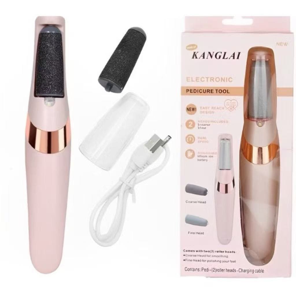 Lixador de Pé Elétrico - Esfoliador Tira Calos Pedicure Portátil Lixa Elimina Calo Usb Pilha