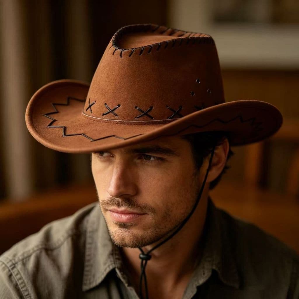 Guarda-sol masculino ocidental Cowboy chapéu casal aba grande chapéu feminino