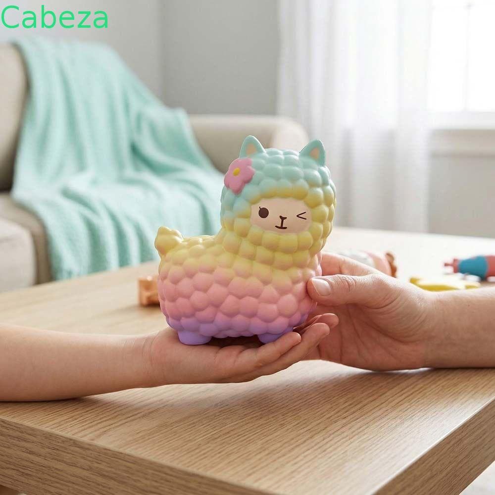 CABEZA1 Alpaca Squeeze Toys , Simulação Criativa Ovelha Brinquedo De Recuperação Lenta , Elástico De Aumento Lento