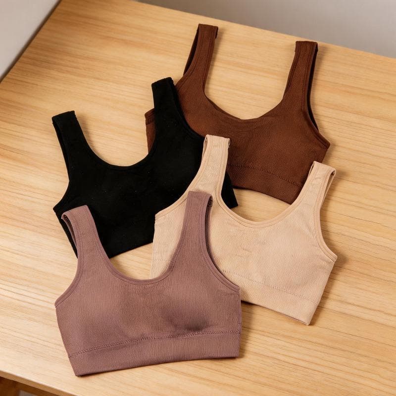 Top Feminino Sem Costura com Bojo Removível Alta Elasticidade e Conforto Diário