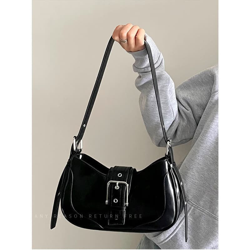 Bolsa feminina novo estilo Retro quente menina axilas saco nicho textura crescente saco de um ombro saco do mensageiro