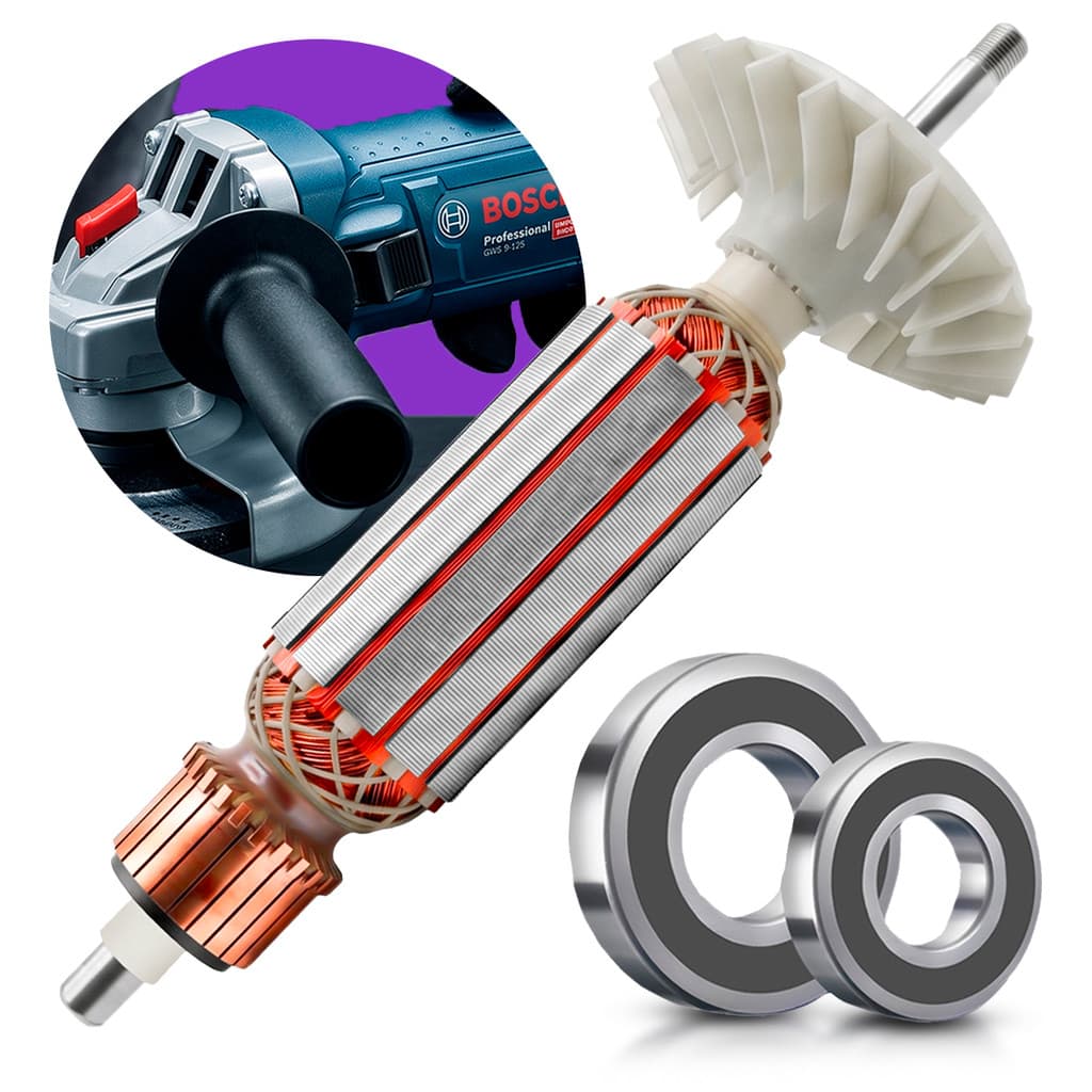 Induzido Rolamento Esmerilhadeira Bosch 1396 1C96 Regulador 110/220V