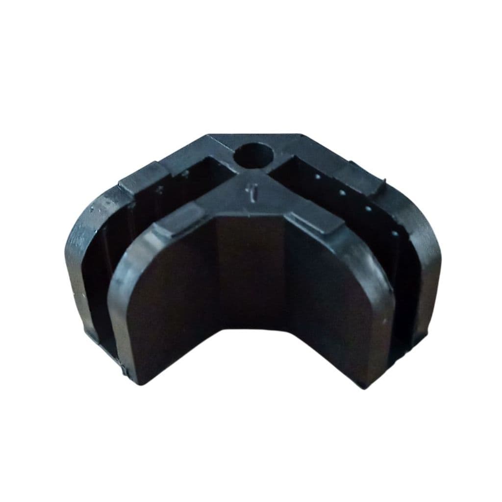 Kit 10 Conectivos N02 para Vidro 4mm Tela Aramada Preto