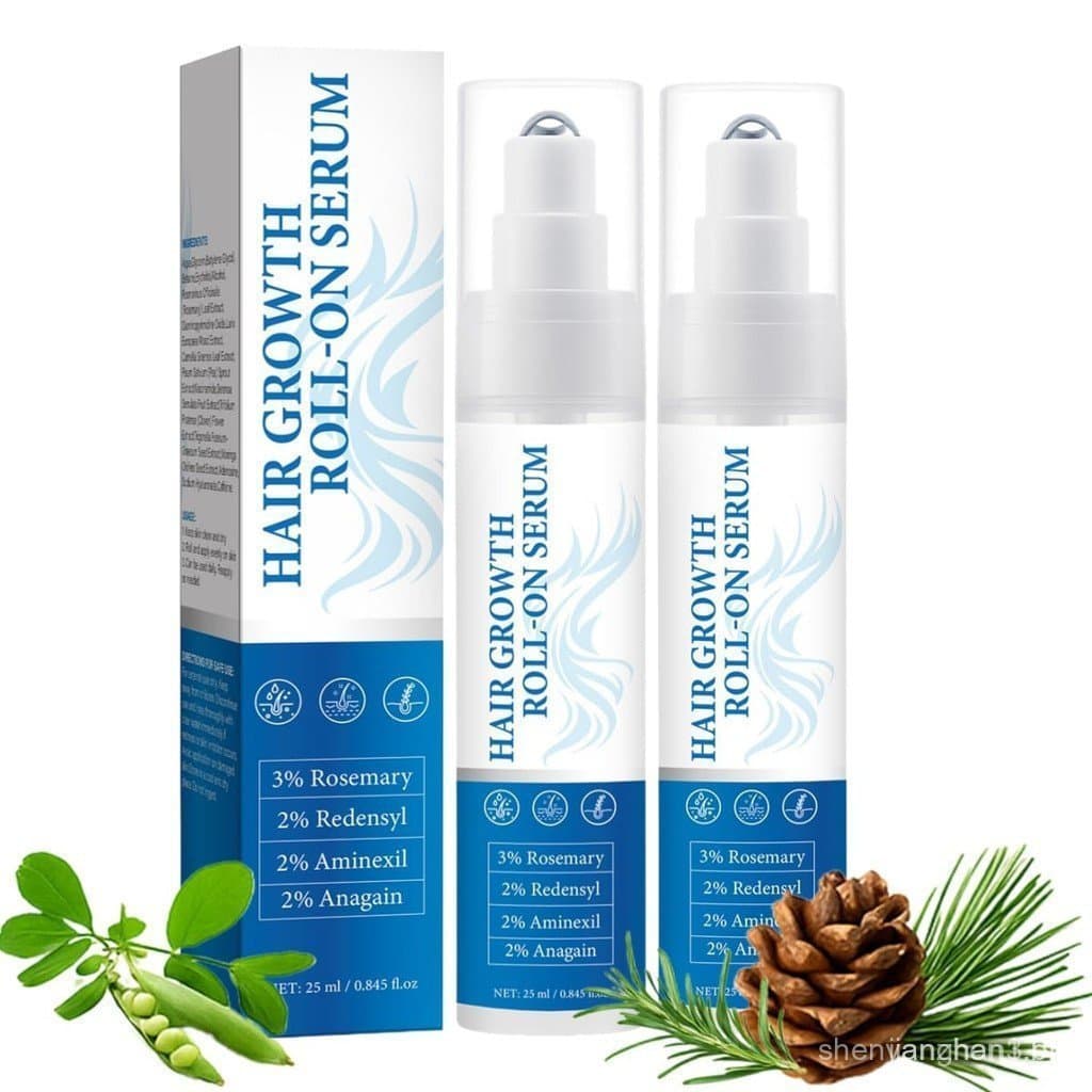 Sérum para Crescimento Capilar Roarin em Roll-On, Essência para Crescimento Capilar, Reduz a Queda de Cabelo, Adequado p