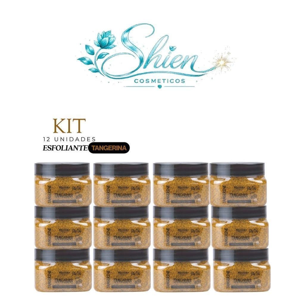 Kit 12 Esfoliante Frutas Corpo E Rosto Tangerina 300G Rhenuks (Afilhado)