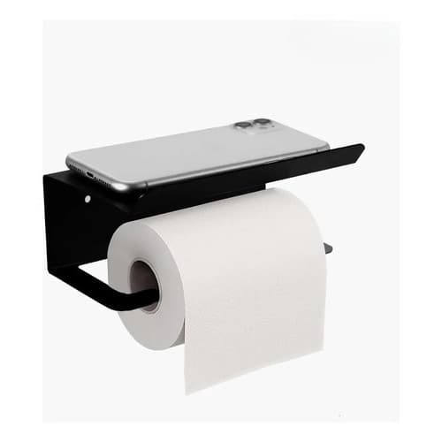 Suporte Papel Higienico Parede Celular Adesivo Parafuso Aço