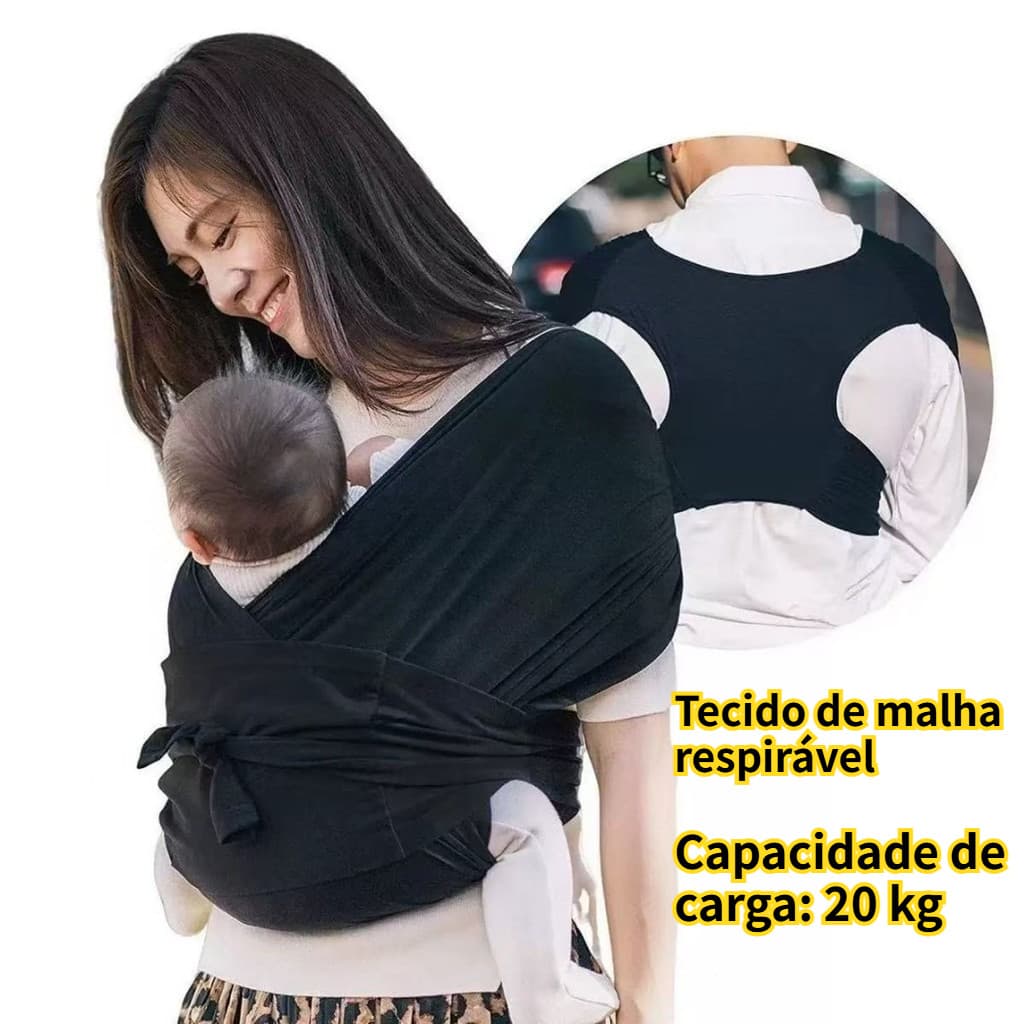 Sling de Vestir Pre Pronto Bebe Canguru Carrega Bebe Confortável Malha respirável com capacidade de carga de 20 kg