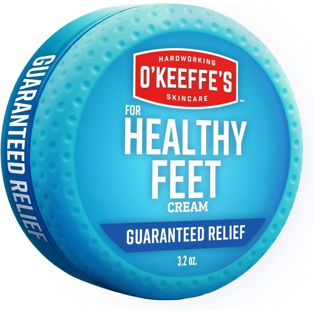 Creme para Pés Saudáveis da O'Keeffe - Pote de 3,2 oz (1 unidade) - Garantido para aliviar pés extremamente secos e dolo