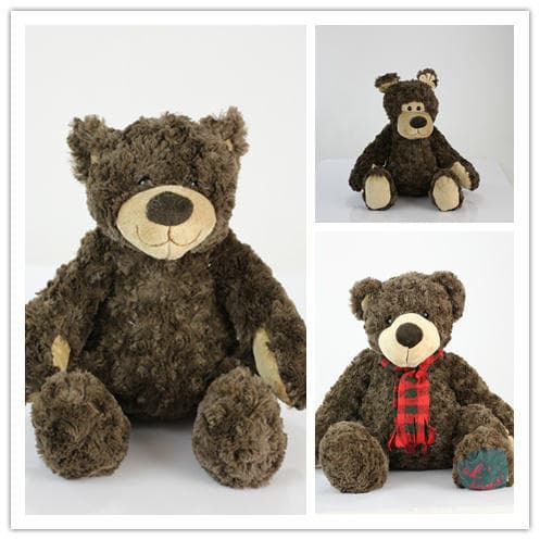 Comércio exterior Yu ordem brinquedo de pelúcia marrom escuro urso sentado bonito urso de pelúcia boneca decoração do ca