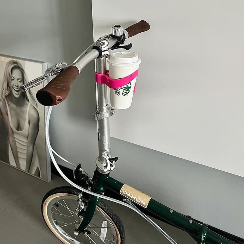 Suporte de copo de água dobrável para bicicleta, acessórios pequenos, suporte para copo de bebida de café para bicicleta