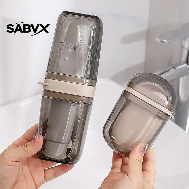 SABVX 2 Unidades/Conjunto Suporte De Sabonete Portátil Estojo De Escova De Dentes Plástico Durável De Produtos De Higien