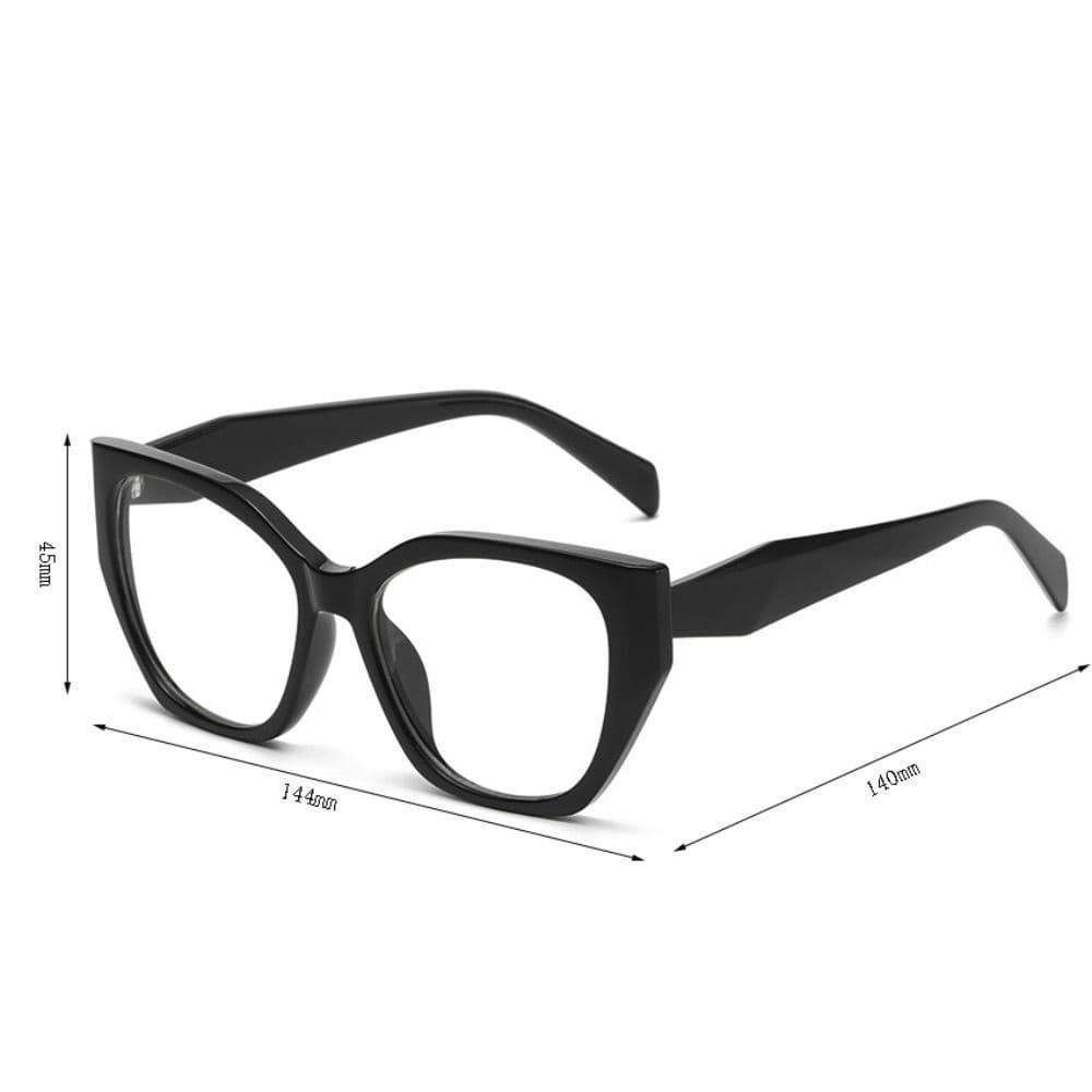 Óculos De Olho De Gato OOSTAR , Lisos De Armação Grande Com Lentes Transparentes Leves E Anti-Luz Azul