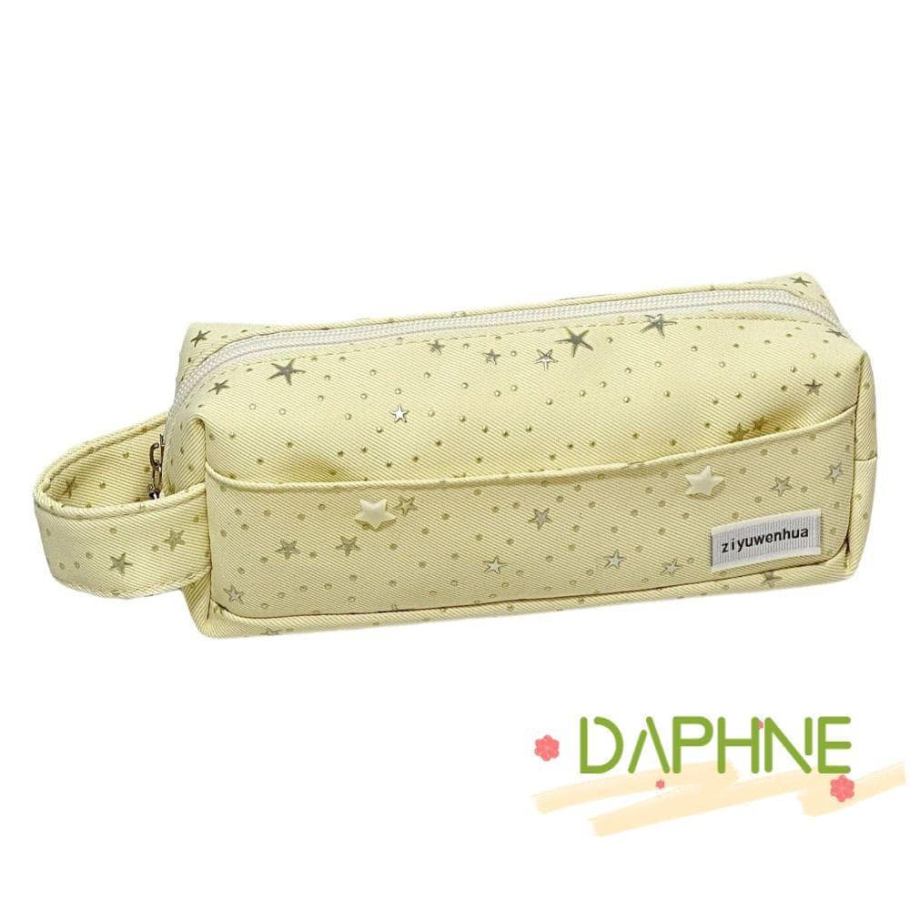 Bolsa Para Lápis DAPHNE , Estrela Brilhante De Grande Capacidade , Com Alça , De Papelaria De Bolinhas
