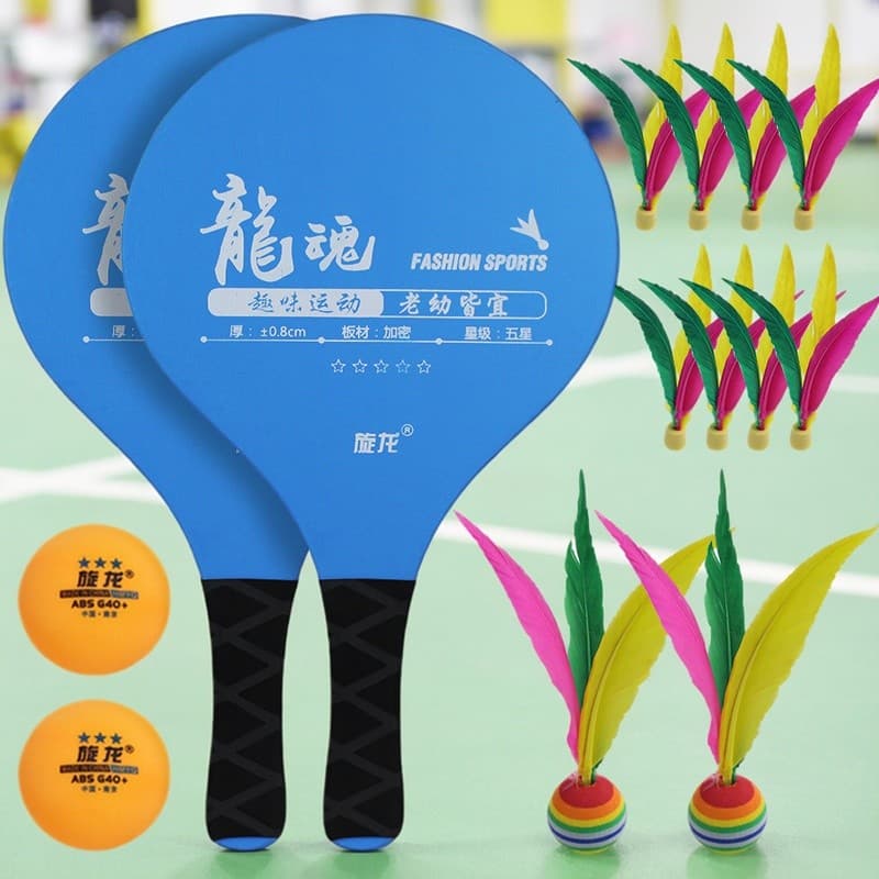 Profissional conjunto de raquete de badminton de críquete Sanmao bola peteca raquete placa de madeira badminton críquete