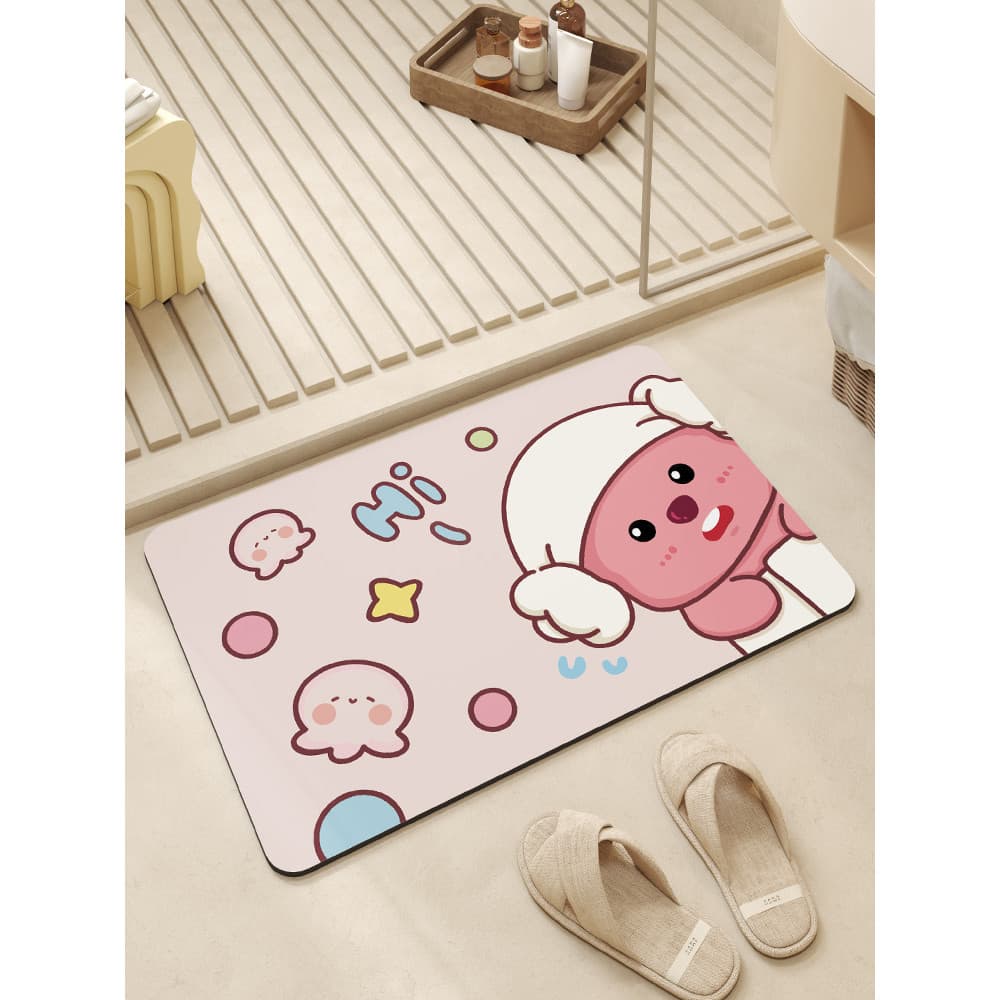 Beaver rubi tapete de banheiro tapete de pé antiderrapante absorção de água de secagem rápida porta de banheiro tapete d