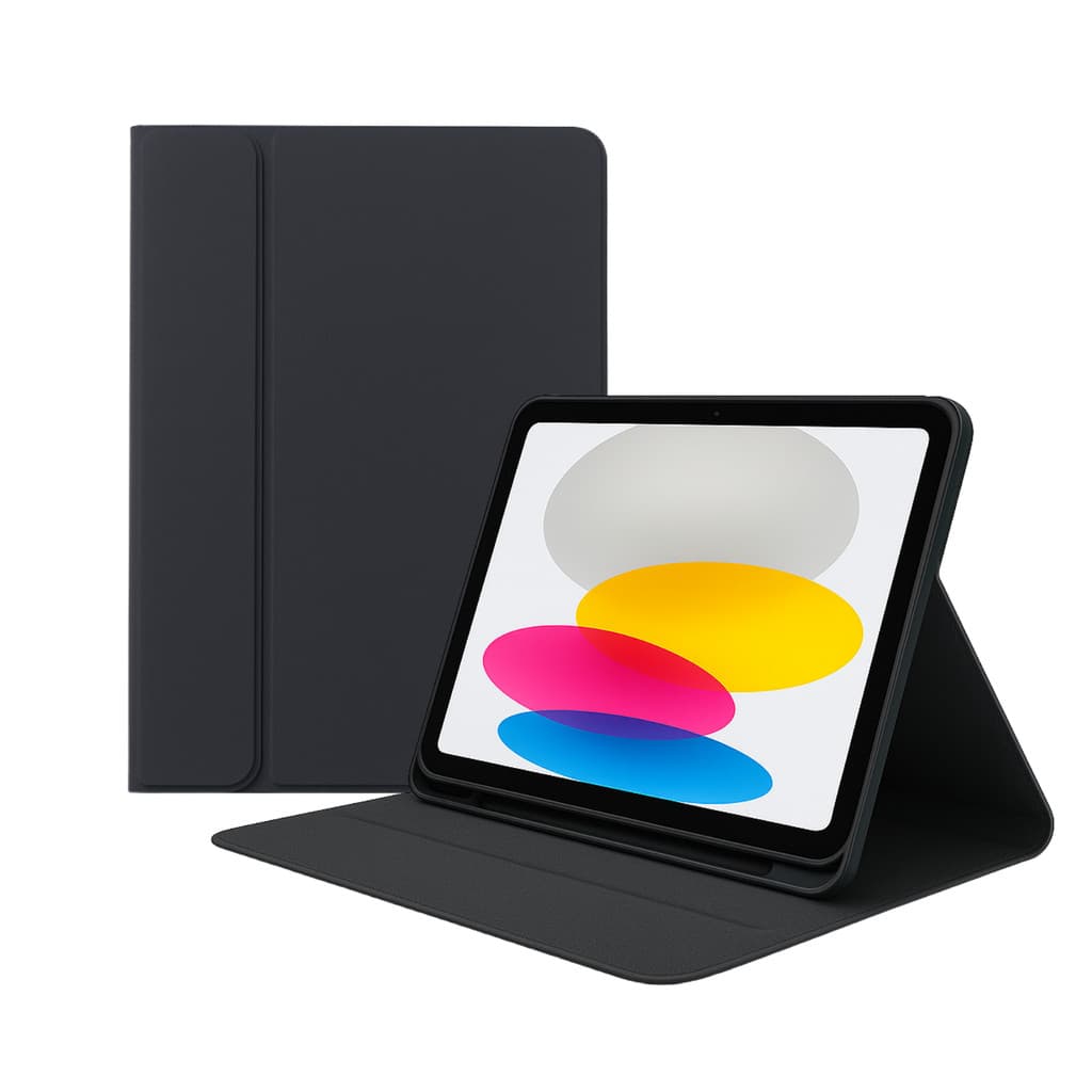 Capa preta Noir Luxe para iPad 10 e 11 com tampa magnética e suporte para caneta (LionLemon Store)