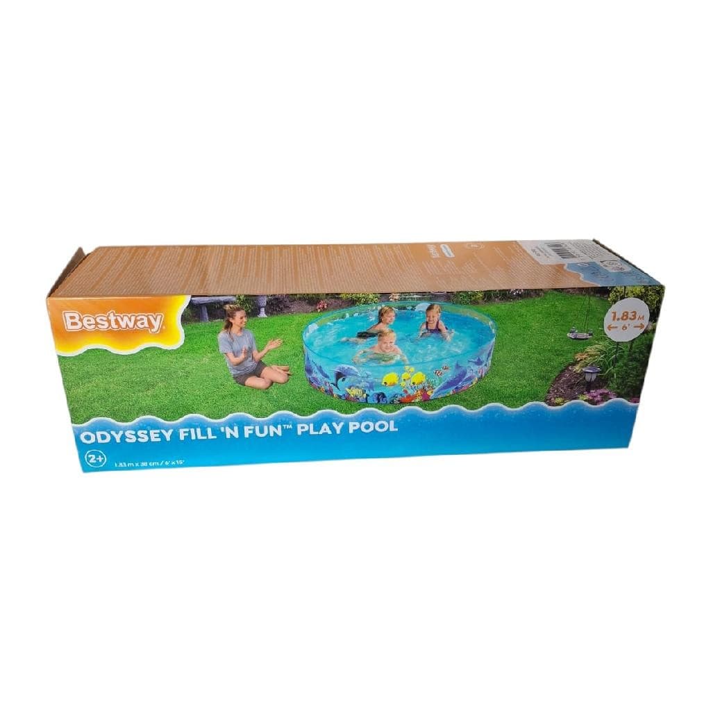 Piscina Infantil 946L 2074L Azul Mar Resistente Dinossauro Peixe Verão Calor Refrescante Criança