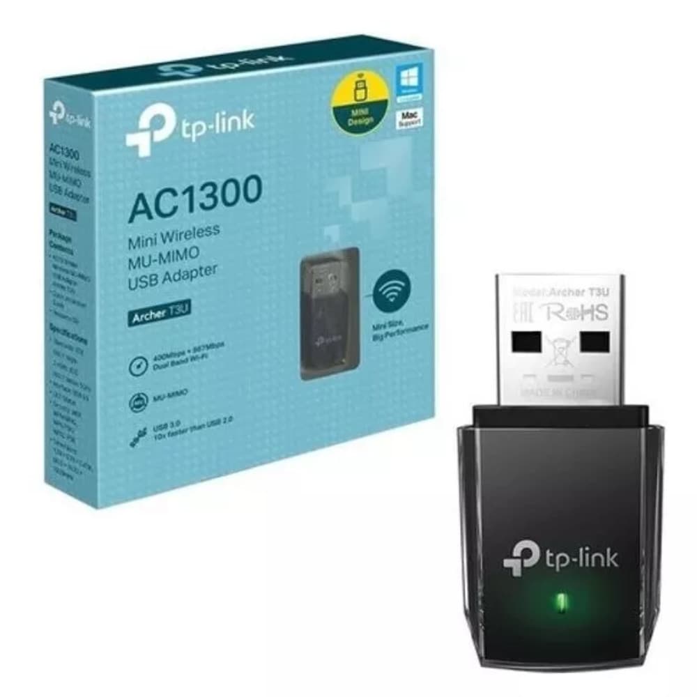 Adaptador de Rede Wi-fi Archer T3U Mini 5ghz USB Dual Band
