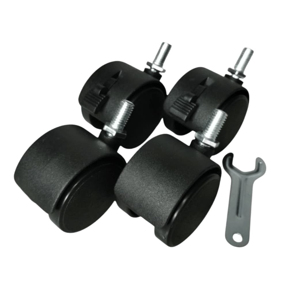 Kit 4 Rodízios Para Prateleira De Aço Uteall Aramado Rosca 5/16