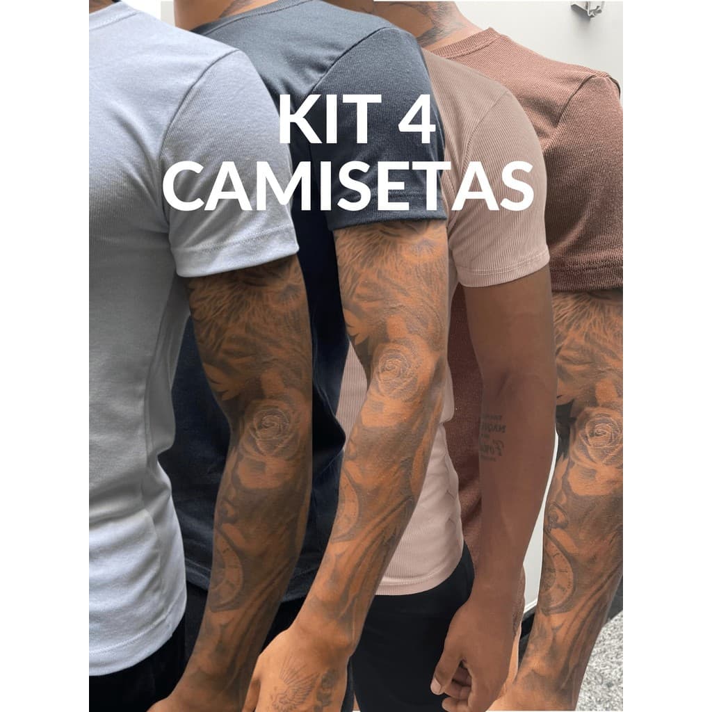 KIT 4 CAMISETAS AMERICANA
