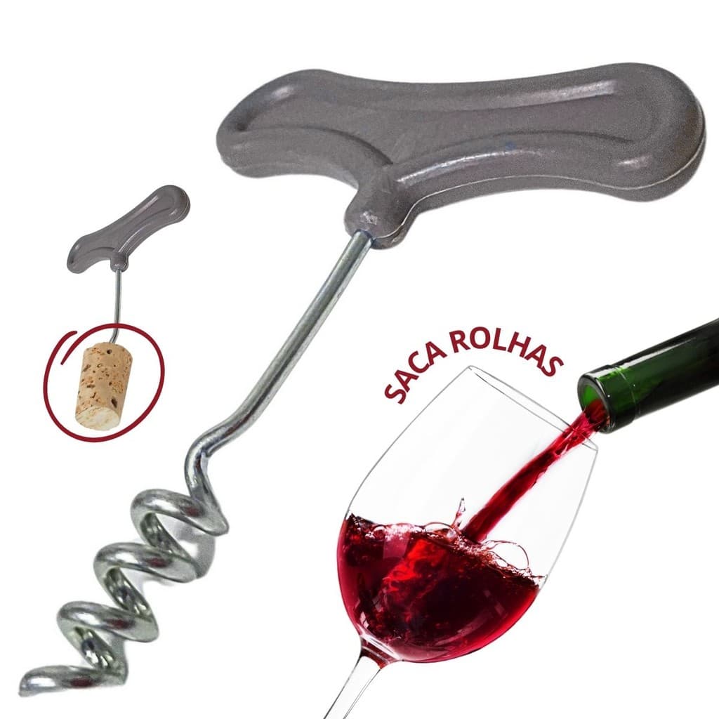 Saca Rolhas Para Vinho Abridor de Garrafas Simples Com Cabo de Plástico