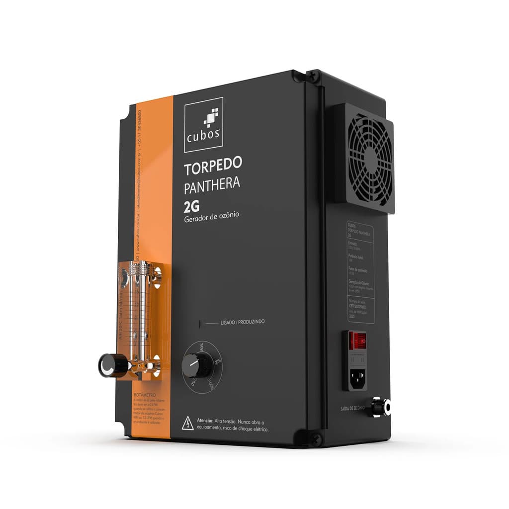 Gerador de Ozônio Cubos Torpedo Panthera 2G Lagos até 20000L