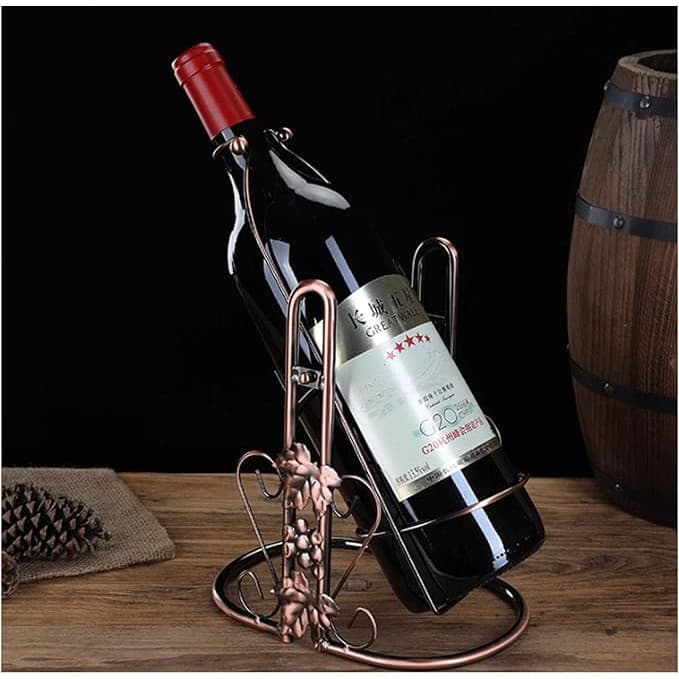 Suporte Decorativo Para Garrafa de Vinho Retrô