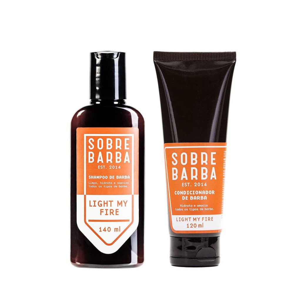 Kit Sobrebarba - Shampoo e Condicionador de Barba - Light my Fire