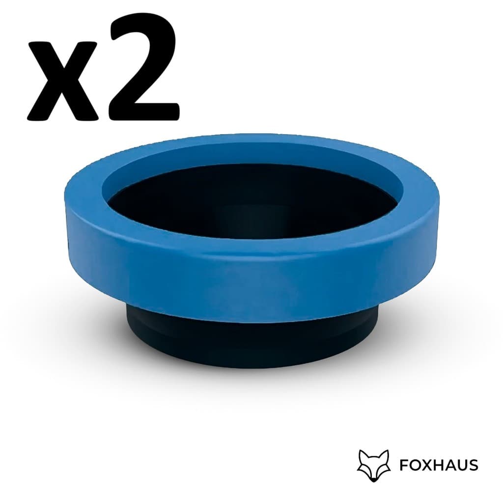 Kit 2 Anel de Vedação Universal Ajustável com Guia para Bacia Vaso Sanitário Veda Cheiro Odor