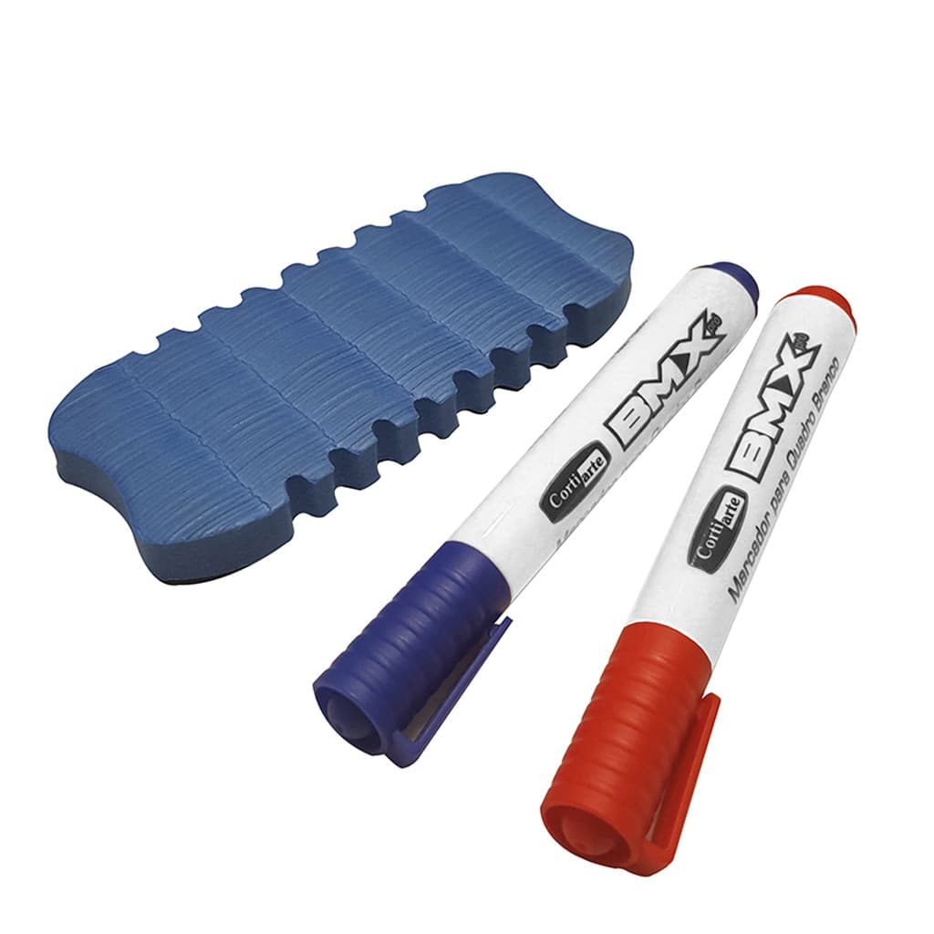 Kit 2 Peças Marcador E Apagador