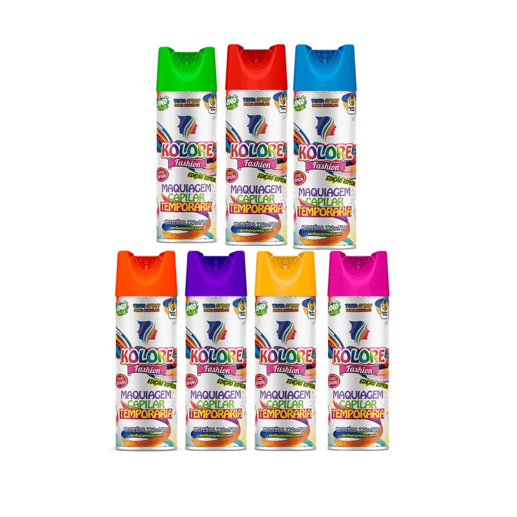 Tinta Colorida Temporária Cabelo Maluco Carnaval 125ml