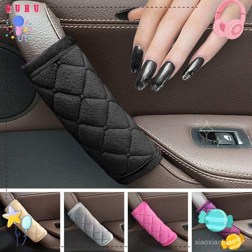 SUHU 1 Par De Capa Protetora De Maçaneta , Útil , Modificação Interior Do Carro , De Acabamento De Porta De Pelúcia Maci