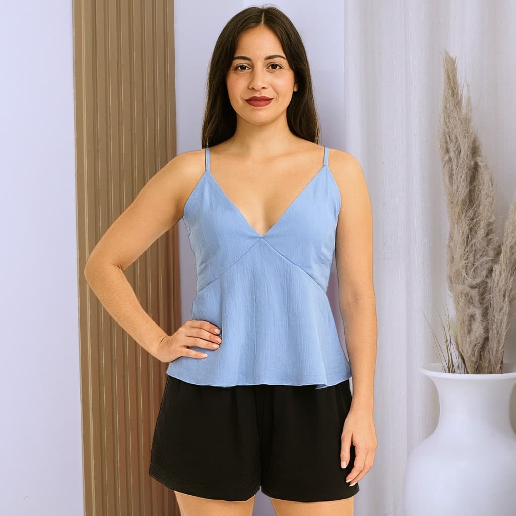 Blusa Cropped Feminina Alça ajustavel Fina Duna Regata Lisa Básica Elegante 2025